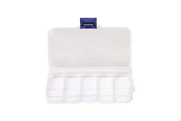 CRASPIRE 10 pcs Rectangle Polypropylene(PP) Bead Storage Containers, 24  Compartment Organizer Boxes, with Hinged Lid, for Jewelry Small  Accessories, Clear, 21.7x13.5x2.8cm, Hole: 8mm, compartment: 34x32mm