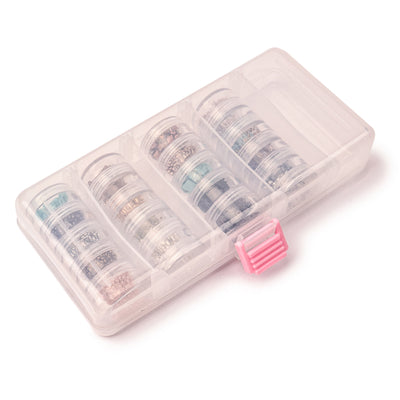 BeadTec Bead Organizer Box with 25 Stacking Jars