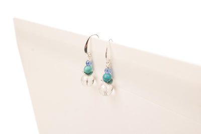 Kit - Azure Crystal Drop Earrings (2 Pairs)