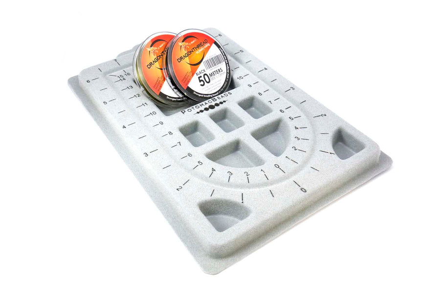 Wirlsweal 1 Set Bead Sorting Tray Fan-shaped Grid Design